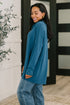 Travel Destination Cowl Neck Pullover in Dark Teal - LISA MARIE BOUTIQUE - Womens - Small -