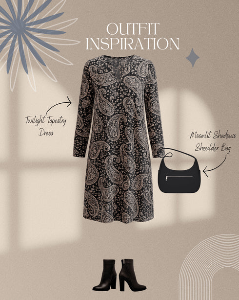 Twilight Tapestry Dress - LISA MARIE BOUTIQUE - S -