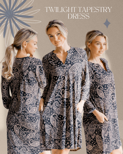Twilight Tapestry Dress - LISA MARIE BOUTIQUE - S -