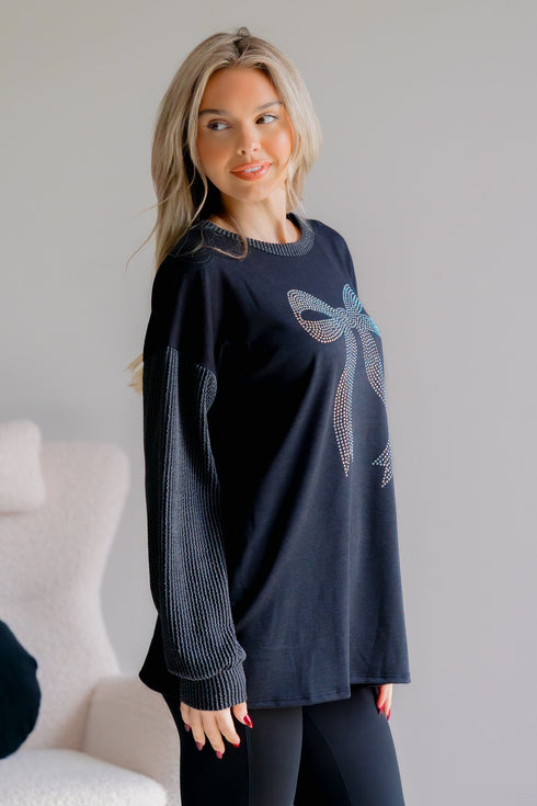 Twinkling Tidings Pullover - LISA MARIE BOUTIQUE - S -