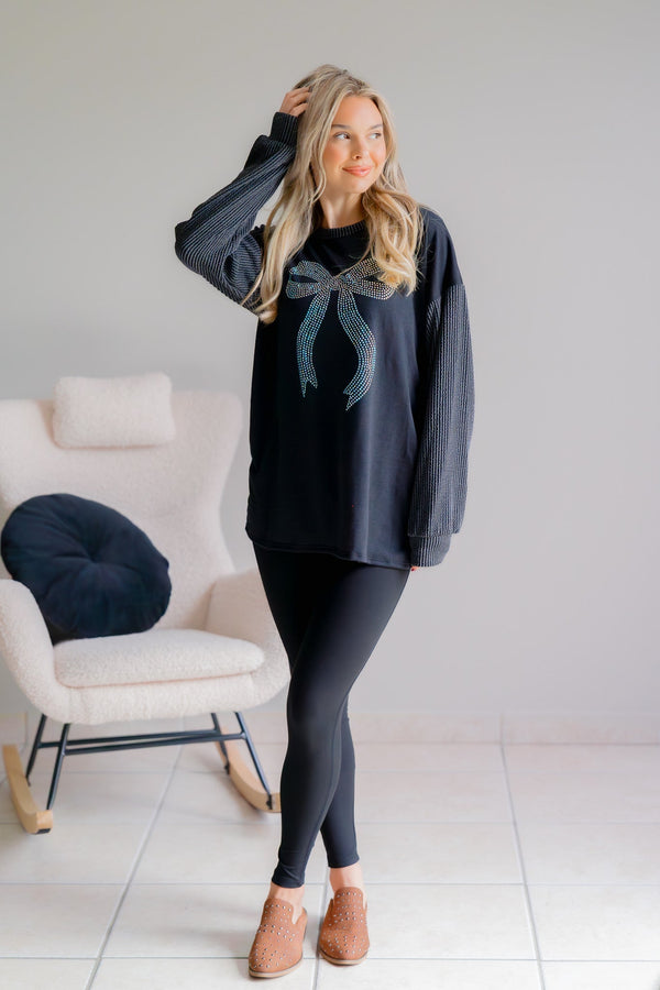 Twinkling Tidings Pullover - LISA MARIE BOUTIQUE - S -