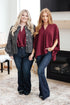 Universal Philosophy Blouse in Wine - LISA MARIE BOUTIQUE - Blouses - S/M -