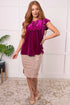 Velveteen Queen Blouse in Magenta - LISA MARIE BOUTIQUE - Blouses - Small -