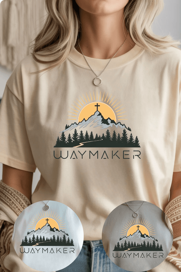 Waymaker T-Shirt - LISA MARIE BOUTIQUE - Graphic Tee - S - Sports Grey Gildan Tee -