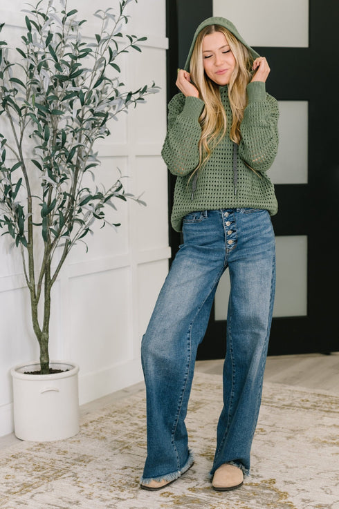 What a Catch Open Weave Pullover - LISA MARIE BOUTIQUE - Womens - Small -