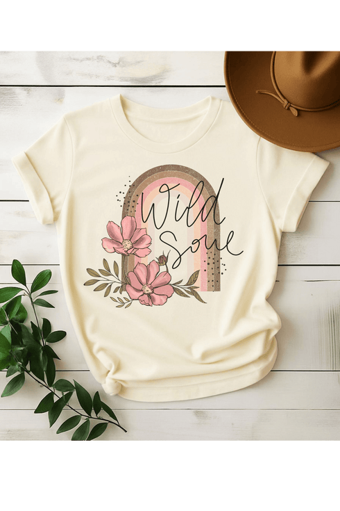 Wild Soul T-Shirt - LISA MARIE BOUTIQUE - S - Natural Gildan Tee -
