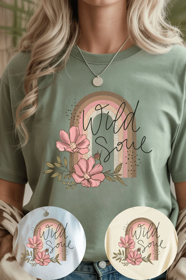Wild Soul T-Shirt - LISA MARIE BOUTIQUE - S - White Gildan Tee -