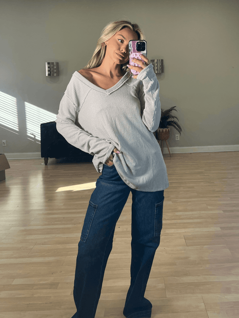 Willow Whisper Long Sleeve Knit - LISA MARIE BOUTIQUE - S -