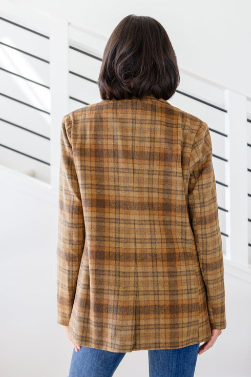 World Class Plaid Blazer - LISA MARIE BOUTIQUE - Layers - Small -