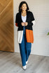 Writer's Block Color Block Open Front Cardigan - LISA MARIE BOUTIQUE - Layers - Small -