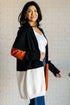 Writer's Block Color Block Open Front Cardigan - LISA MARIE BOUTIQUE - Layers - Small -