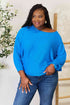 Zenana Full Size Round Neck Batwing Sleeve Blouse - LISA MARIE BOUTIQUE
