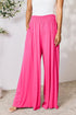 Double Take Full Size Smocked Wide Waistband Wide Leg Pants - LISA MARIE BOUTIQUE
