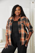 Double Take Plaid Dropped Shoulder Shirt - LISA MARIE BOUTIQUE
