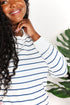 Double Take Striped Long Sleeve Round Neck Top - LISA MARIE BOUTIQUE