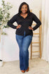 Culture Code Exposed Seam Long Sleeve Hoodie - LISA MARIE BOUTIQUE