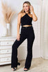 Basic Bae Halter Neck Ribbed Cropped Knit Top - LISA MARIE BOUTIQUE