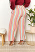 Double Take Striped Smocked Waist Pants with Pockets - LISA MARIE BOUTIQUE