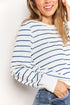 Double Take Striped Long Sleeve Round Neck Top - LISA MARIE BOUTIQUE