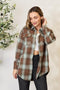 Double Take Plaid Dropped Shoulder Shirt - LISA MARIE BOUTIQUE