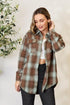 Double Take Plaid Dropped Shoulder Shirt - LISA MARIE BOUTIQUE