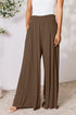 Double Take Full Size Smocked Wide Waistband Wide Leg Pants - LISA MARIE BOUTIQUE