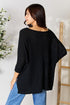 Zenana Round Neck High-Low Slit Knit Top - LISA MARIE BOUTIQUE