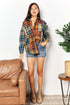 Double Take Plaid Curved Hem Shirt Jacket with Breast Pockets - LISA MARIE BOUTIQUE