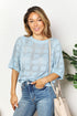Double Take Ribbed Trim Round Neck Knit Top - LISA MARIE BOUTIQUE