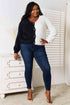 Woven Right Contrast Button-Front V-Neck Cardigan - LISA MARIE BOUTIQUE