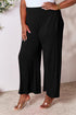 Double Take Full Size Smocked Wide Waistband Wide Leg Pants - LISA MARIE BOUTIQUE