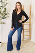 Culture Code Exposed Seam Long Sleeve Hoodie - LISA MARIE BOUTIQUE