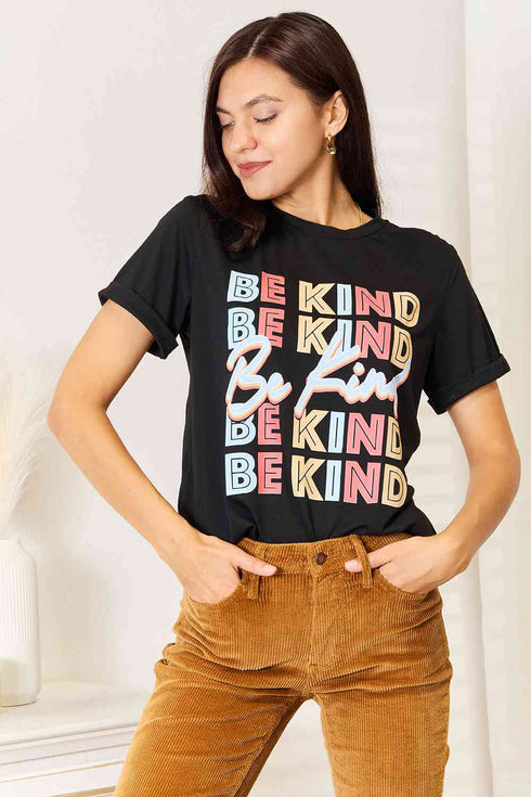 Simply Love BE KIND Graphic Round Neck T-Shirt - LISA MARIE BOUTIQUE