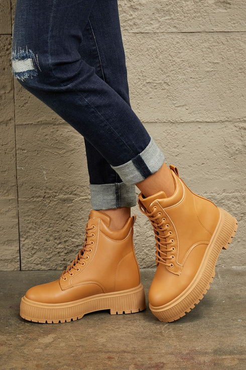 East Lion Corp Platform Combat Boots - LISA MARIE BOUTIQUE