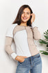 Double Take Color Block Exposed Seam Top - LISA MARIE BOUTIQUE
