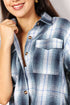 Double Take Plaid Dropped Shoulder Shirt - LISA MARIE BOUTIQUE