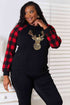 Heimish Sequin Reindeer Graphic Plaid Top - LISA MARIE BOUTIQUE