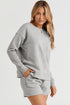 Double Take Full Size Texture Long Sleeve Top and Drawstring Shorts Set - LISA MARIE BOUTIQUE