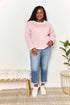 Double Take Contrast Detail Dropped Shoulder Knit Top - LISA MARIE BOUTIQUE