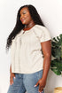 Double Take Crochet Buttoned Short Sleeves Top - LISA MARIE BOUTIQUE