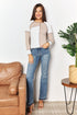 Double Take Color Block Exposed Seam Top - LISA MARIE BOUTIQUE