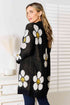Double Take Floral Button Down Longline Cardigan - LISA MARIE BOUTIQUE