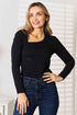 Basic Bae Asymmetrical Neck Long Sleeve Top - LISA MARIE BOUTIQUE