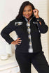 Double Take Plaid Collared Dropped Shoulder Jacket - LISA MARIE BOUTIQUE