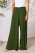 Double Take Full Size Smocked Wide Waistband Wide Leg Pants - LISA MARIE BOUTIQUE
