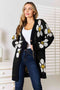 Double Take Floral Button Down Longline Cardigan - LISA MARIE BOUTIQUE