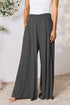 Double Take Full Size Smocked Wide Waistband Wide Leg Pants - LISA MARIE BOUTIQUE