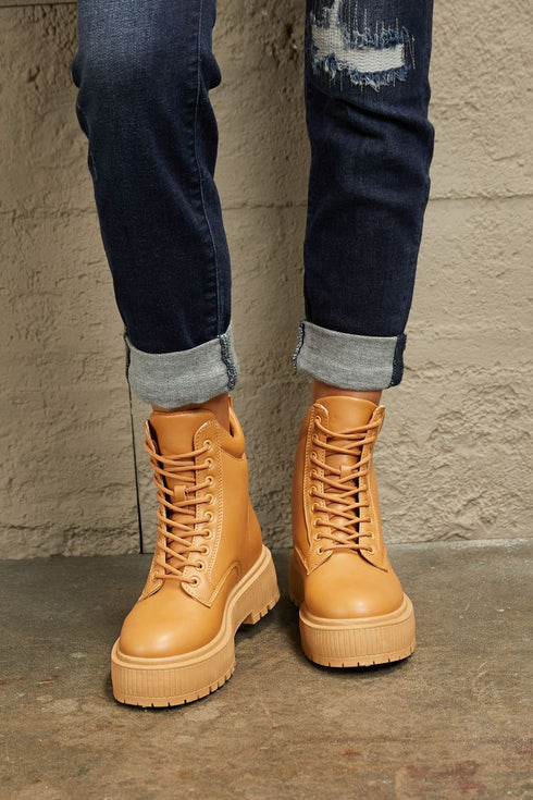 East Lion Corp Platform Combat Boots - LISA MARIE BOUTIQUE