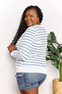 Double Take Striped Long Sleeve Round Neck Top - LISA MARIE BOUTIQUE