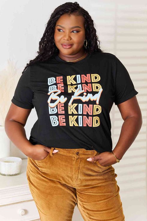 Simply Love BE KIND Graphic Round Neck T-Shirt - LISA MARIE BOUTIQUE